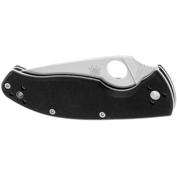Ніж Spyderco Tenacious, 8Cr13MoV, G-10, напівсерейтор к:black, фото , изображение 4